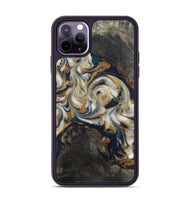 iPhone 11 Pro Max Wood Phone Case - Stephen (Teal & Gold, 820121)