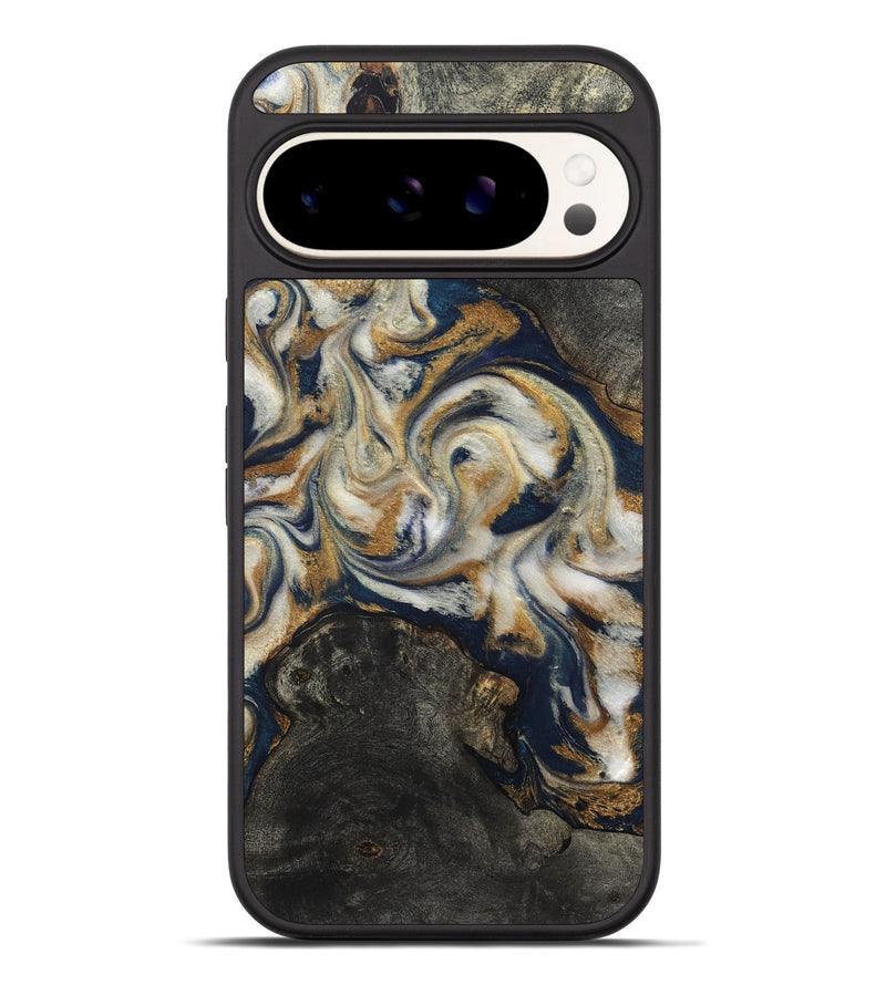Pixel 9 Pro XL Wood Phone Case - Stephen (Teal & Gold, 820121)