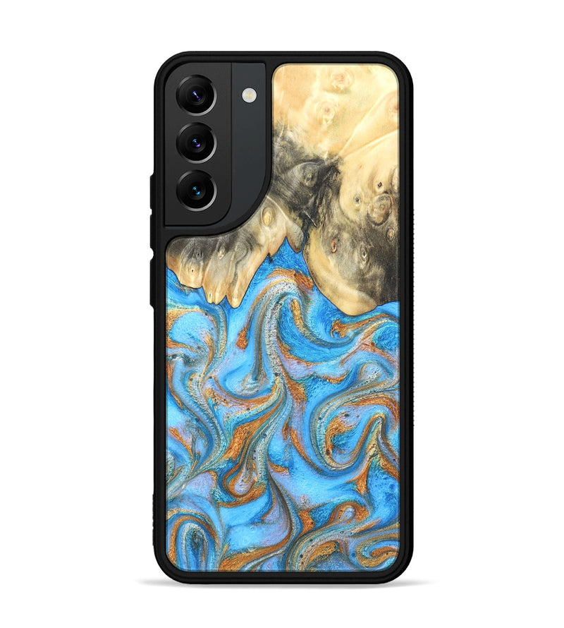 Galaxy S22 Plus Wood Phone Case - Cassidy (Teal & Gold, 820122)