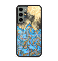 Galaxy S23 Plus Wood Phone Case - Cassidy (Teal & Gold, 820122)