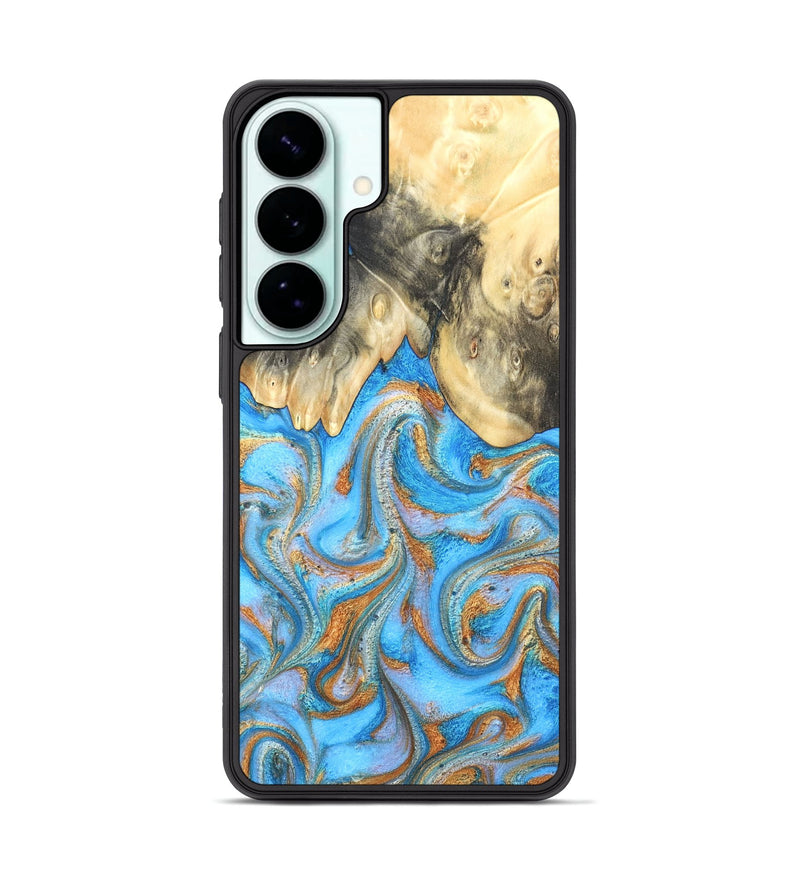 Galaxy S26 Plus Wood Phone Case - Cassidy (Teal & Gold, 820122)
