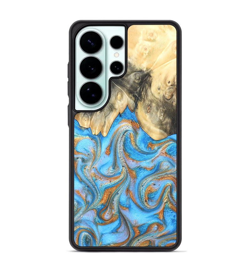 Galaxy S26 Ultra Wood Phone Case - Cassidy (Teal & Gold, 820122)