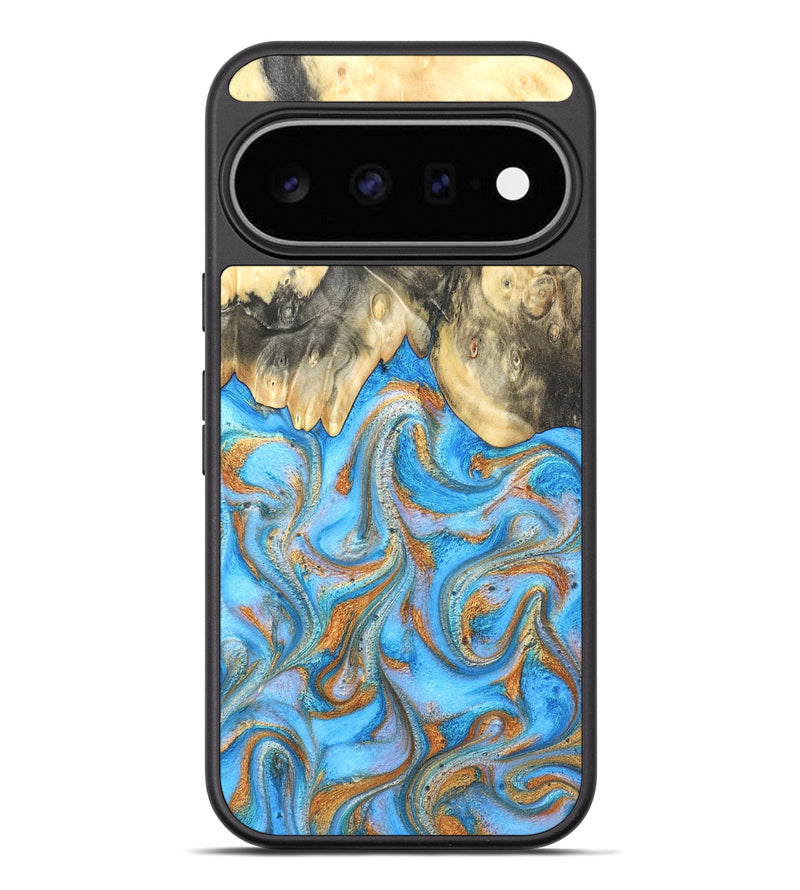 Pixel 11 Pro XL Wood Phone Case - Cassidy (Teal & Gold, 820122)