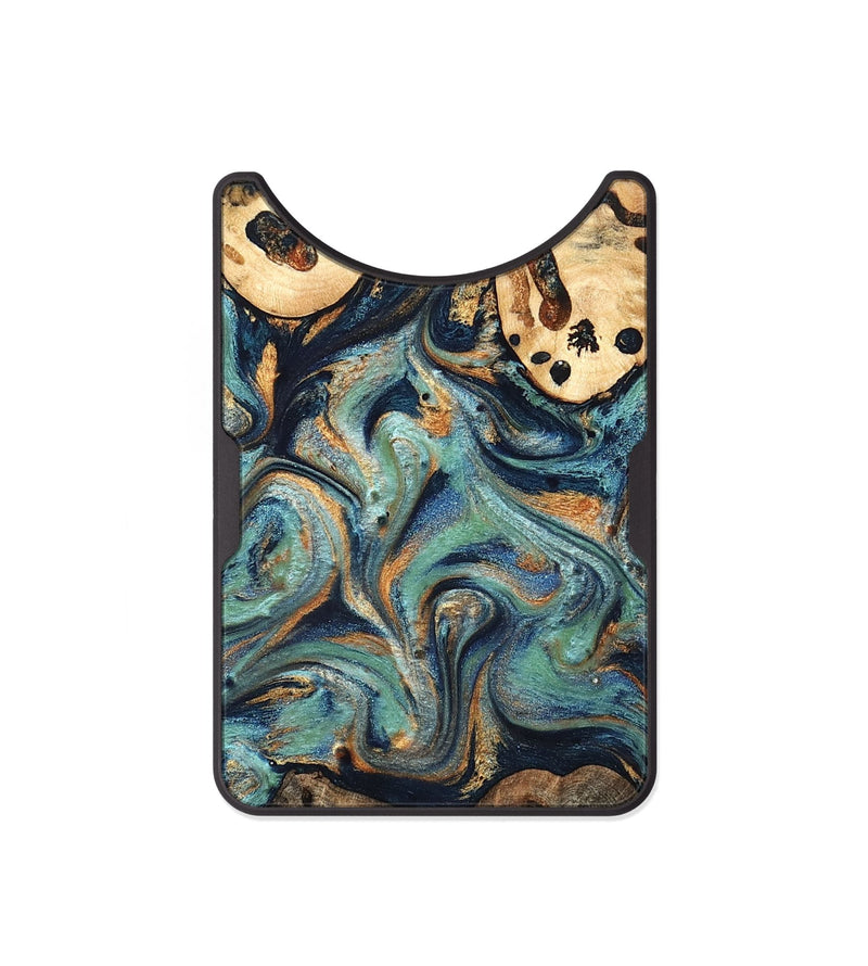 Alloy Wood Wallet - Kahlil (Teal & Gold, 820124)