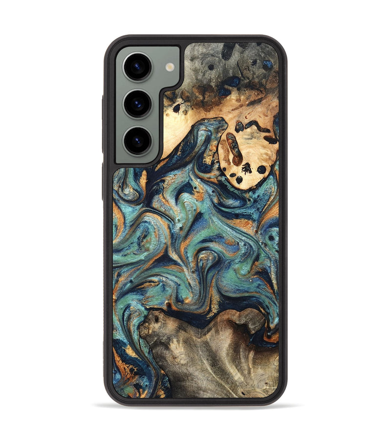 Galaxy S23 Plus Wood Phone Case - Kahlil (Teal & Gold, 820124)