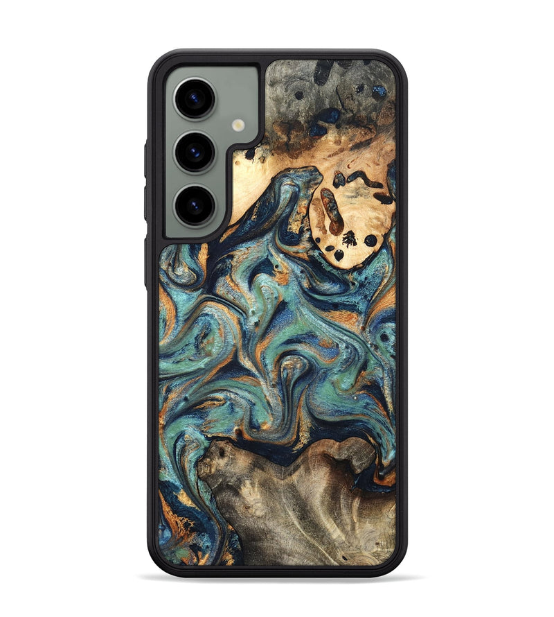 Galaxy S24 Plus Wood Phone Case - Kahlil (Teal & Gold, 820124)