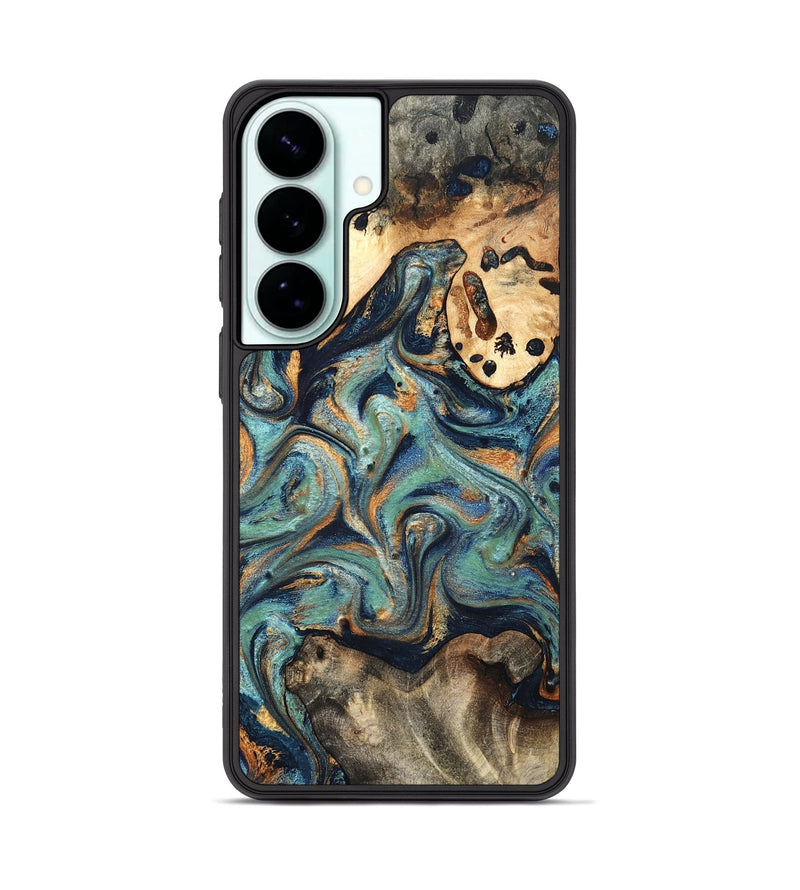 Galaxy S26 Plus Wood Phone Case - Kahlil (Teal & Gold, 820124)