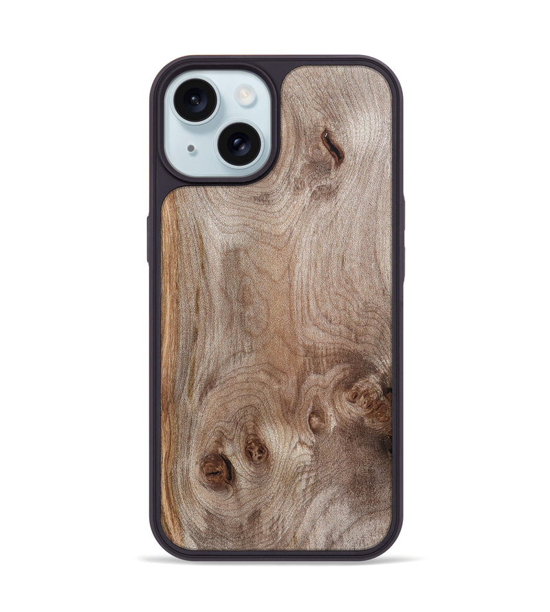 iPhone 15 Wood Phone Case - Ursula (Wood Burl, 820127)