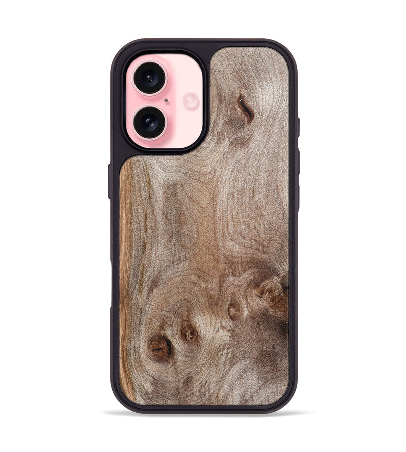 iPhone 16 Wood Phone Case - Ursula (Wood Burl, 820127)