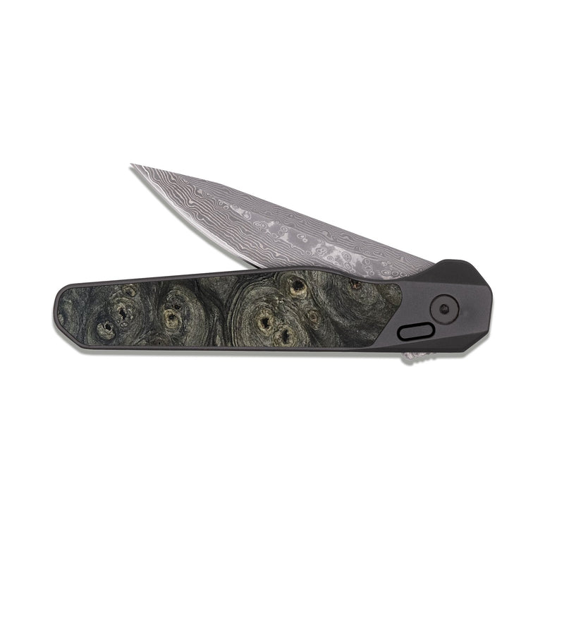 EDC Dark Damascus Wood Pocket Knife - Noa (Wood Burl, 820128)