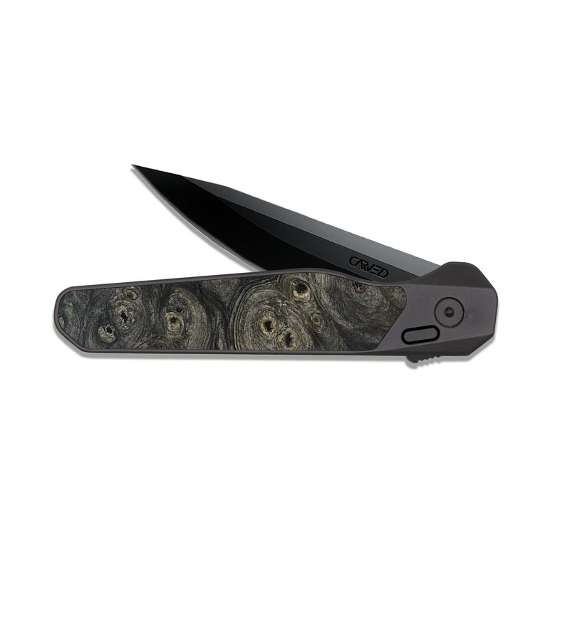 EDC Dark Slate Wood Pocket Knife - Noa (Wood Burl, 820128)