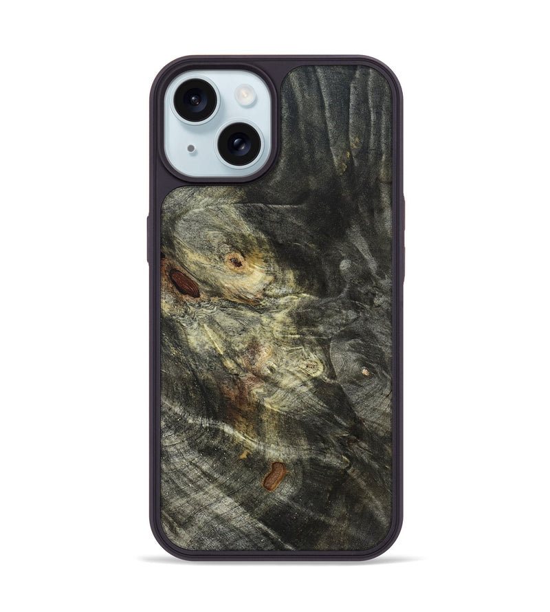 iPhone 15 Wood Phone Case - Kirsten (Wood Burl, 820130)