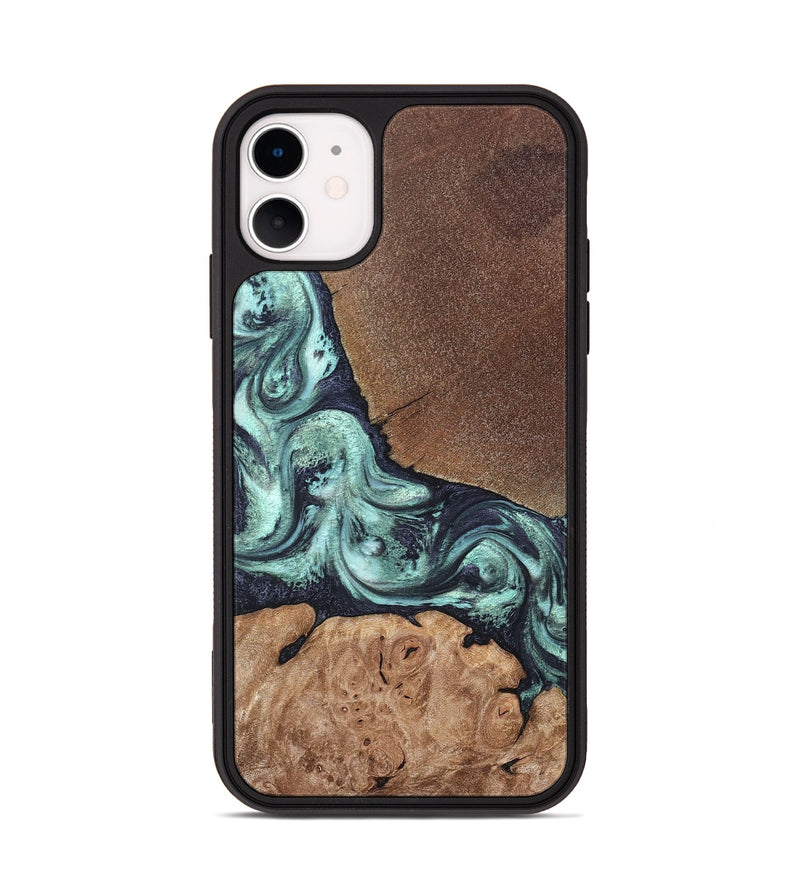 iPhone 11 Wood Phone Case - Glenda (Green, 820134)