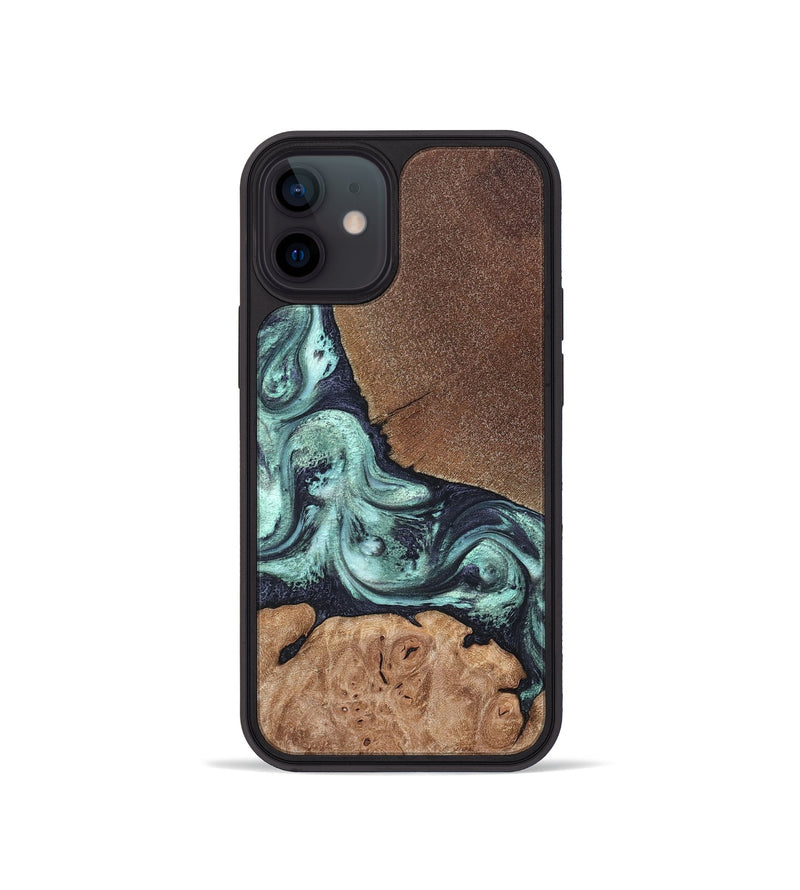 iPhone 12 mini Wood Phone Case - Glenda (Green, 820134)