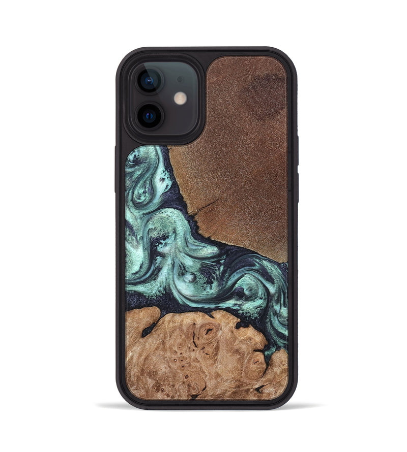 iPhone 12 Wood Phone Case - Glenda (Green, 820134)