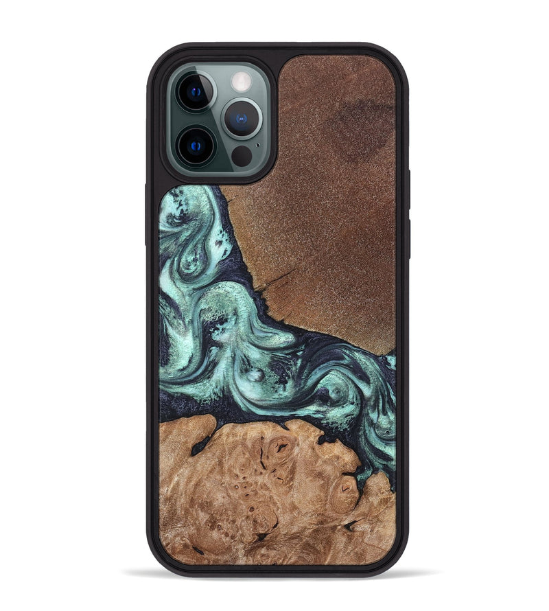iPhone 12 Pro Max Wood Phone Case - Glenda (Green, 820134)