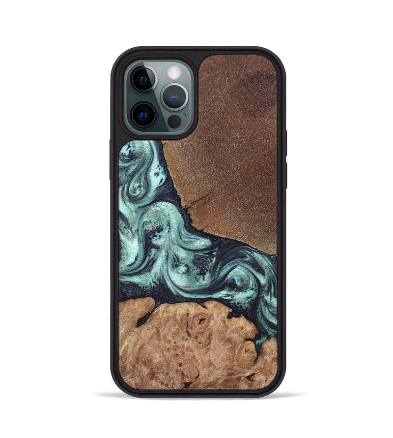 iPhone 12 Pro Wood Phone Case - Glenda (Green, 820134)