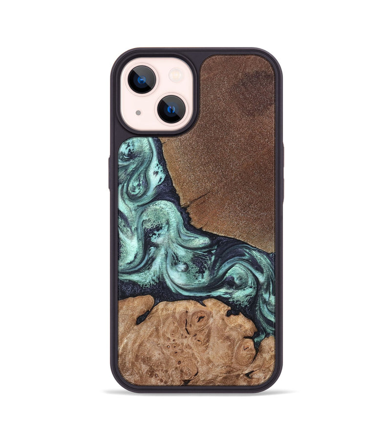 iPhone 14 Wood Phone Case - Glenda (Green, 820134)