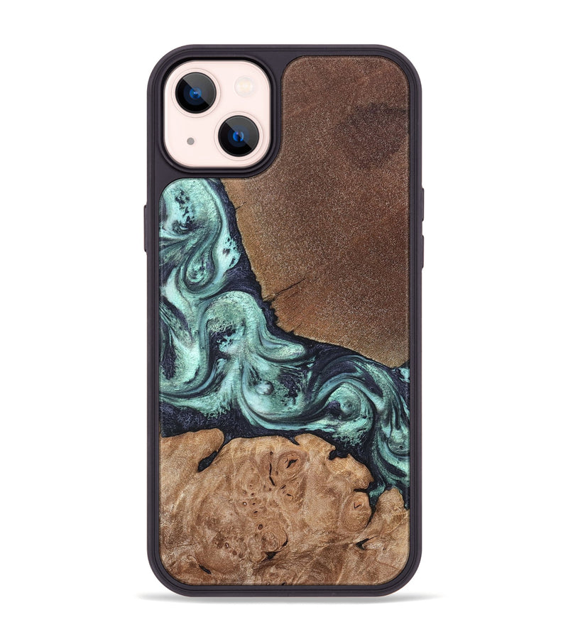 iPhone 14 Plus Wood Phone Case - Glenda (Green, 820134)