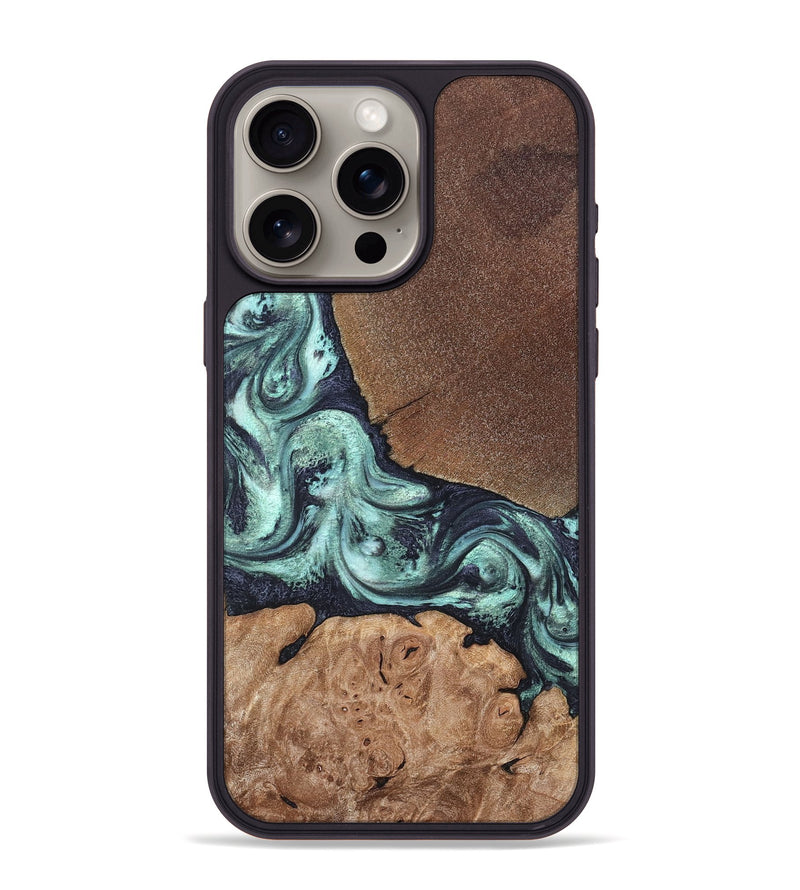 iPhone 15 Pro Max Wood Phone Case - Glenda (Green, 820134)