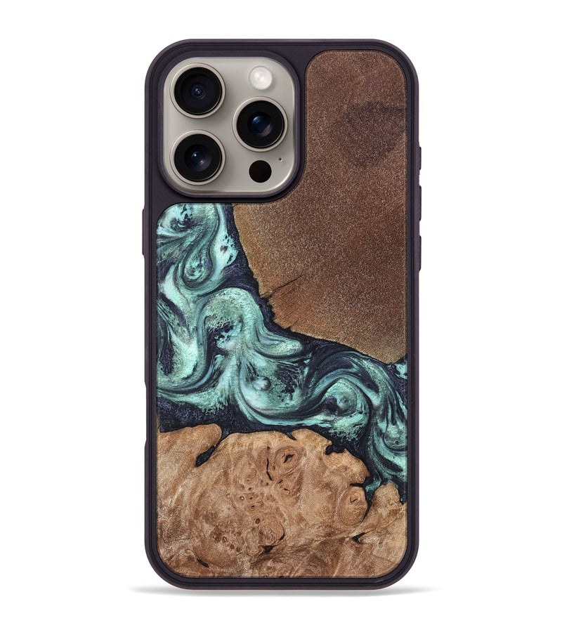 iPhone 16 Pro Max Wood Phone Case - Glenda (Green, 820134)