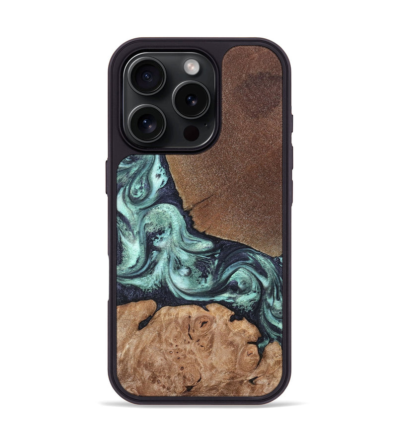 iPhone 16 Pro Wood Phone Case - Glenda (Green, 820134)