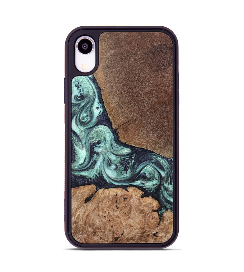 iPhone Xr Wood Phone Case - Glenda (Green, 820134)