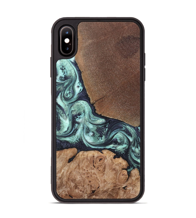 iPhone Xs Max Wood Phone Case - Glenda (Green, 820134)