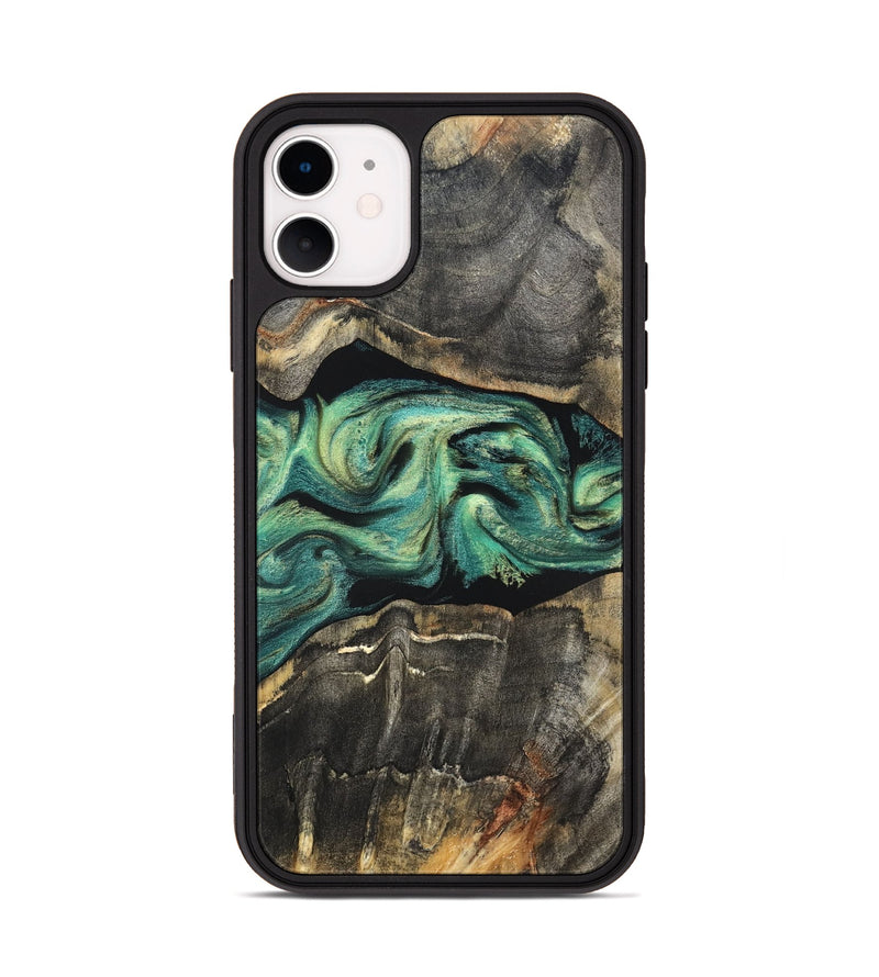 iPhone 11 Wood Phone Case - Mael (Green, 820135)