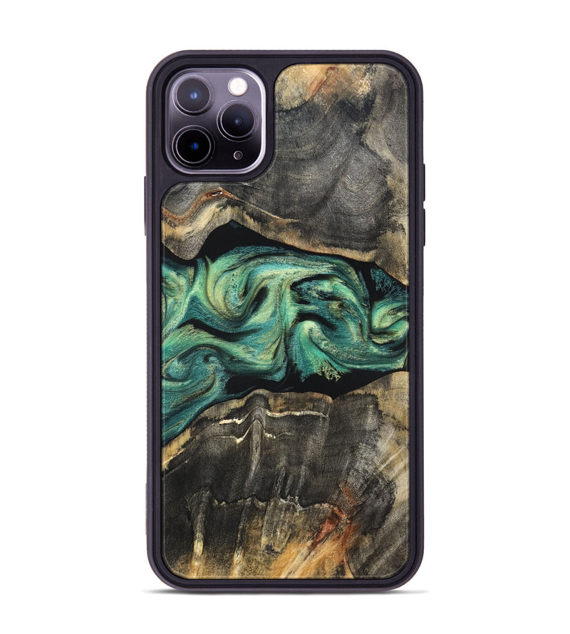iPhone 11 Pro Max Wood Phone Case - Mael (Green, 820135)