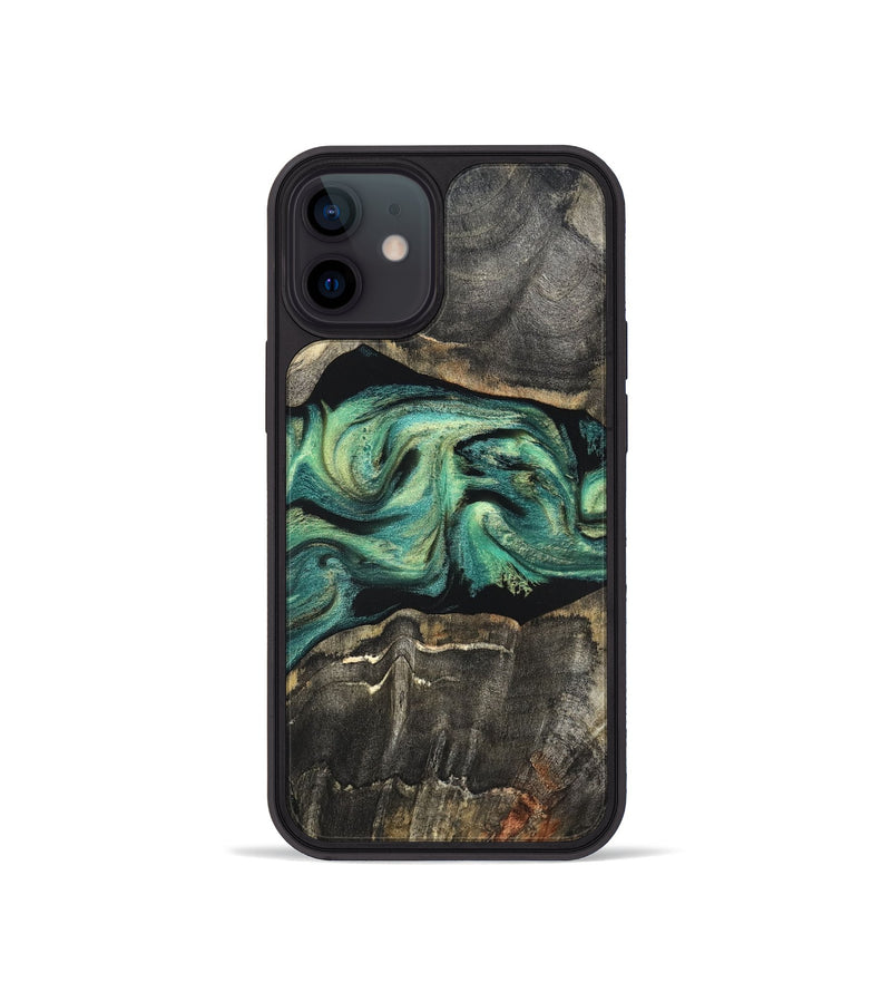 iPhone 12 mini Wood Phone Case - Mael (Green, 820135)