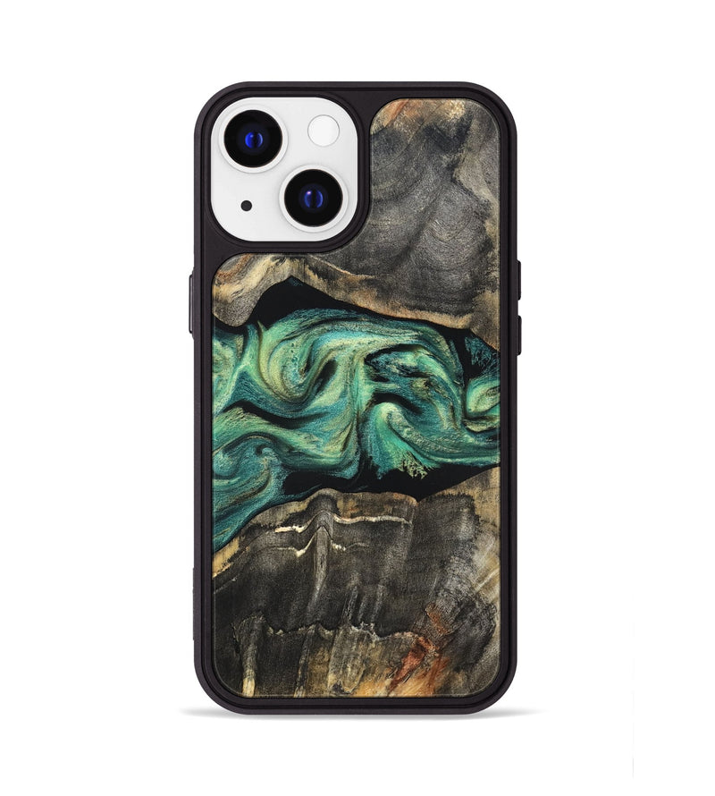 iPhone 13 Wood Phone Case - Mael (Green, 820135)