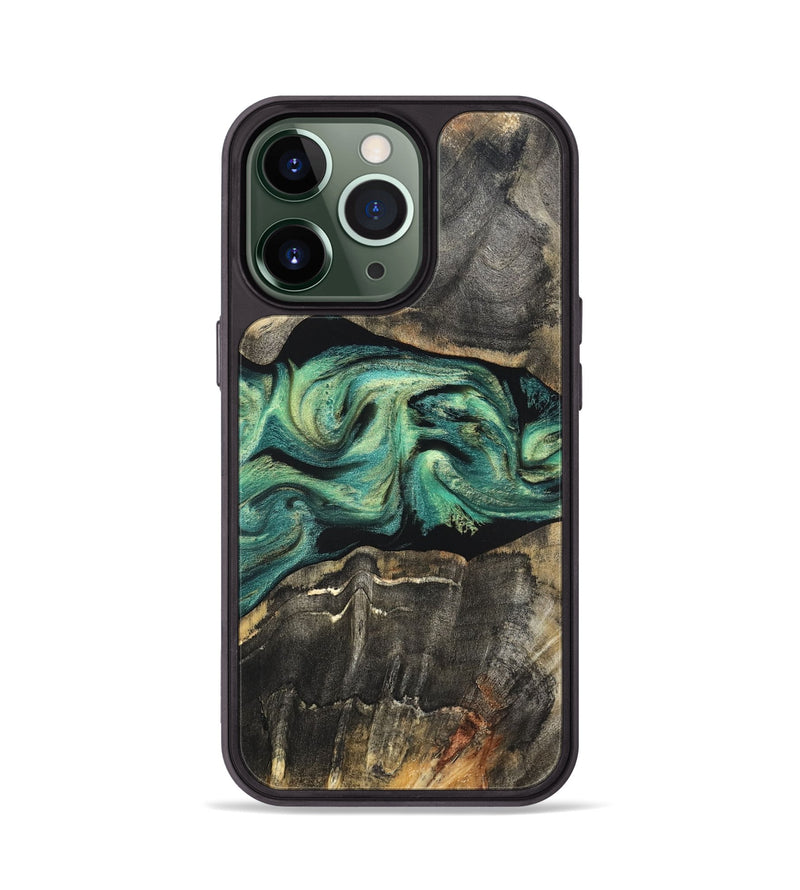 iPhone 13 Pro Wood Phone Case - Mael (Green, 820135)