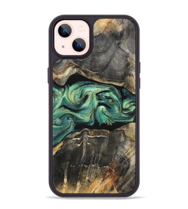 iPhone 14 Plus Wood Phone Case - Mael (Green, 820135)