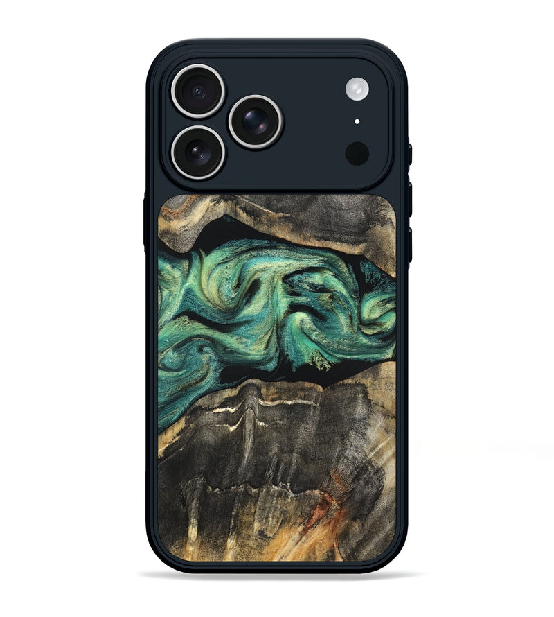 iPhone 17 Pro Max Wood Phone Case - Mael (Green, 820135)