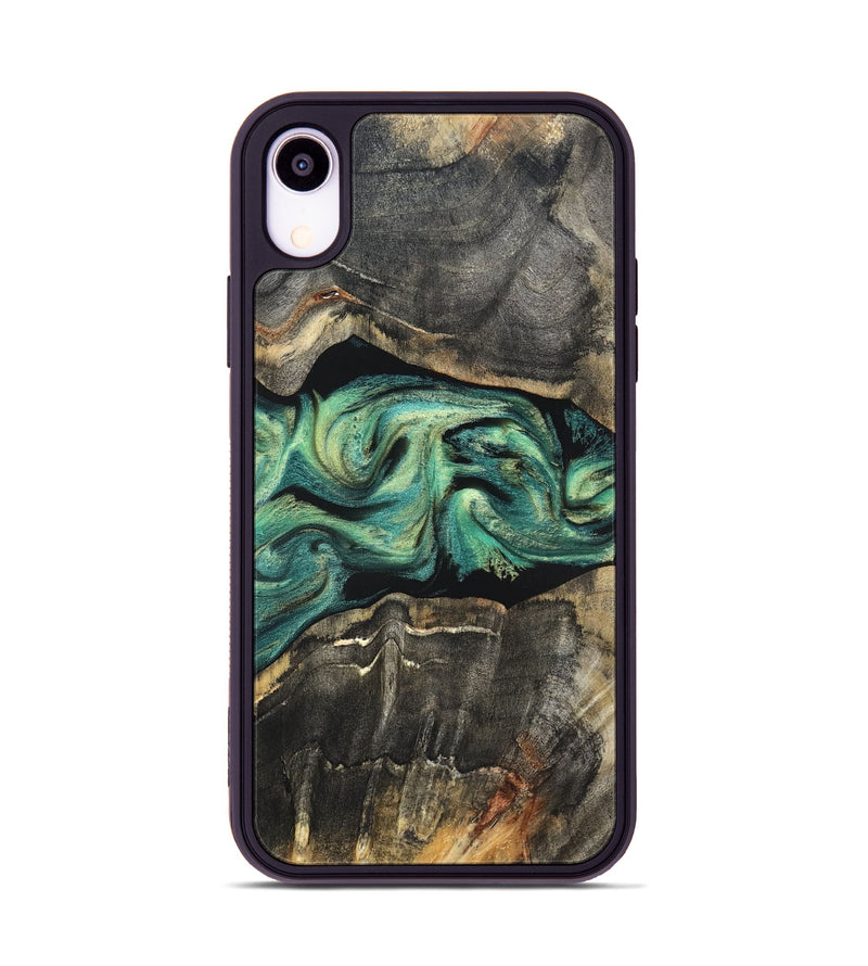 iPhone Xr Wood Phone Case - Mael (Green, 820135)