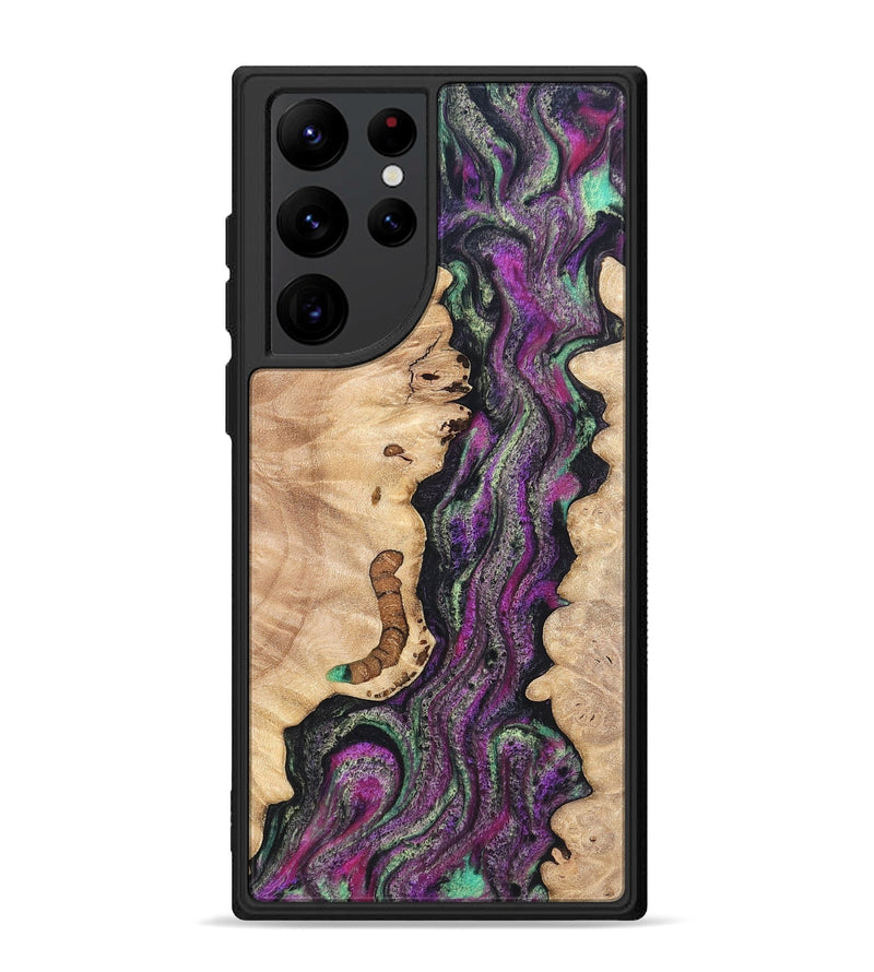 Galaxy S22 Ultra Wood Phone Case - Nikole (Green, 820137)