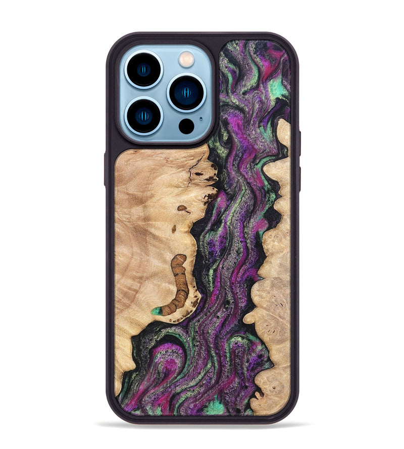 iPhone 14 Pro Max Wood Phone Case - Nikole (Green, 820137)