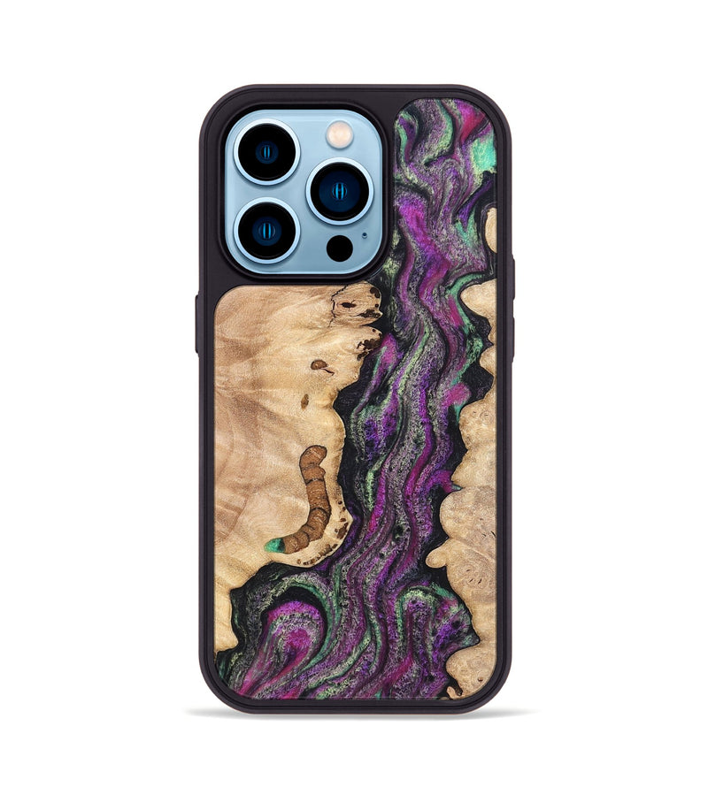iPhone 14 Pro Wood Phone Case - Nikole (Green, 820137)