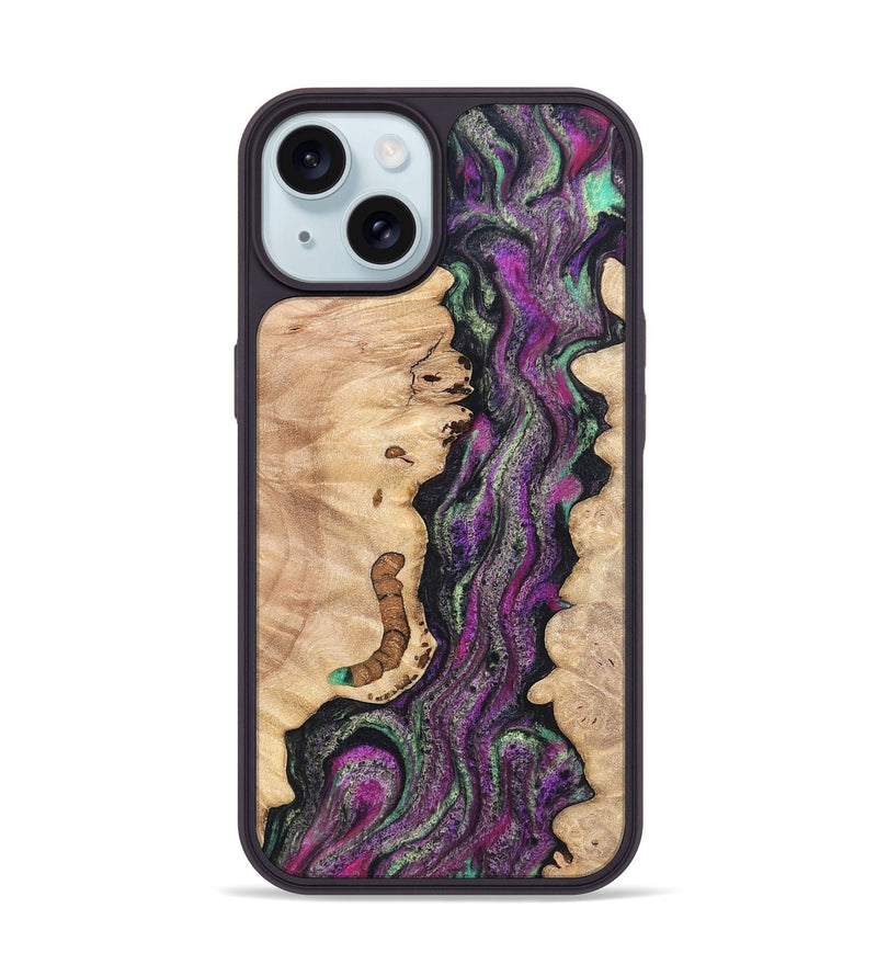 iPhone 15 Wood Phone Case - Nikole (Green, 820137)