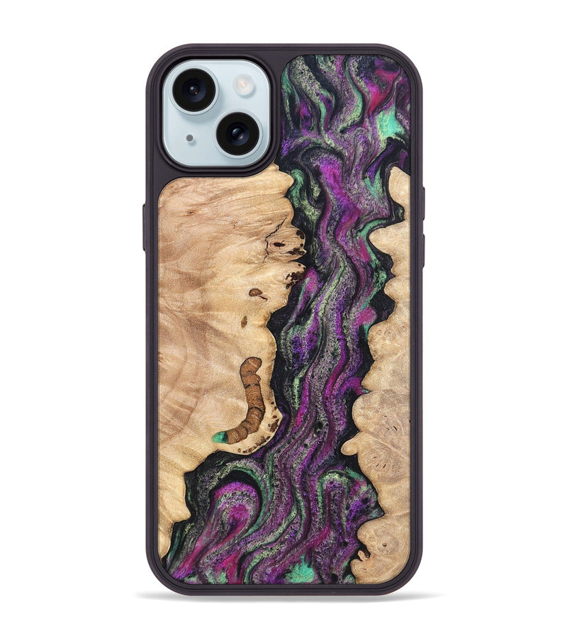 iPhone 15 Plus Wood Phone Case - Nikole (Green, 820137)