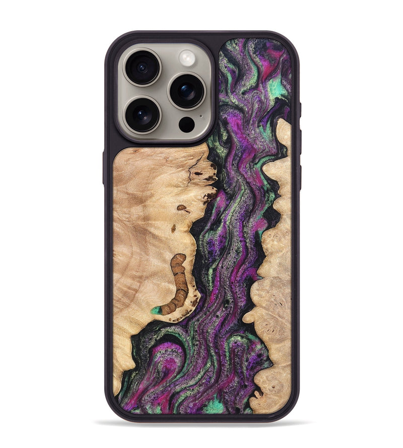 iPhone 15 Pro Max Wood Phone Case - Nikole (Green, 820137)