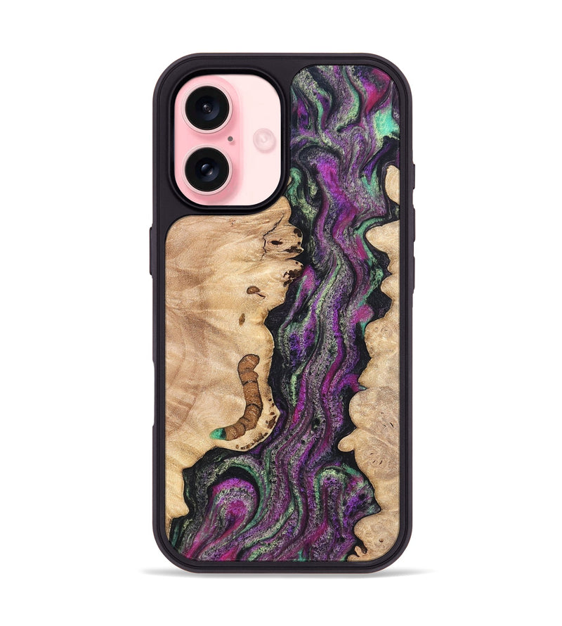 iPhone 16 Wood Phone Case - Nikole (Green, 820137)