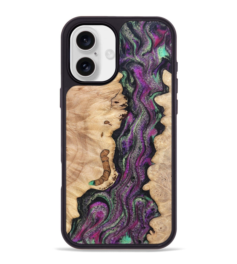iPhone 16 Plus Wood Phone Case - Nikole (Green, 820137)