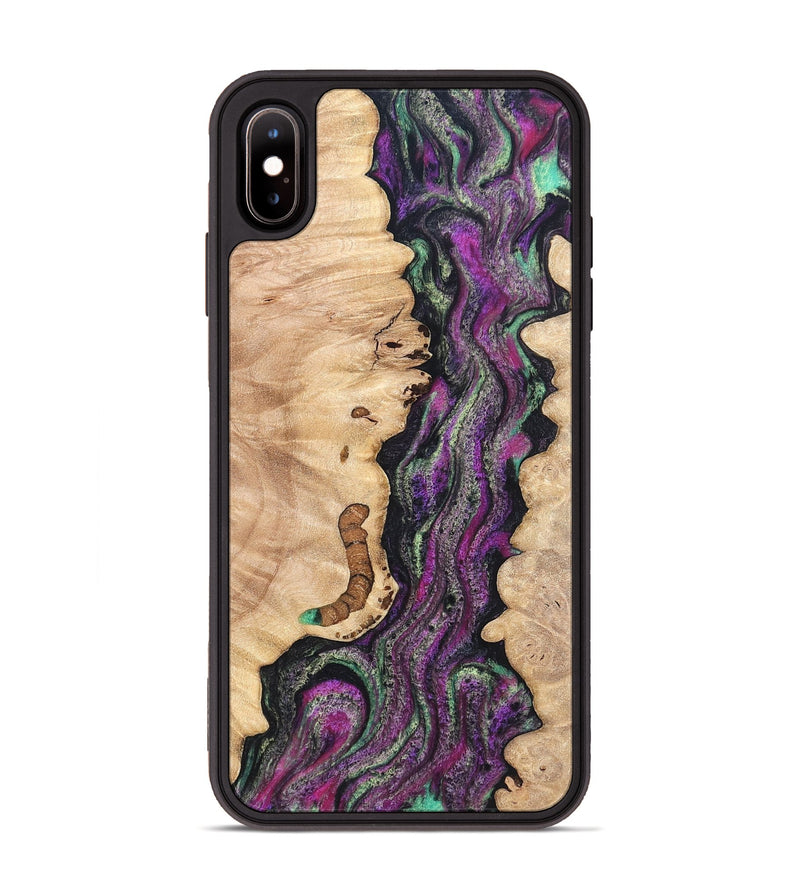 iPhone Xs Max Wood Phone Case - Nikole (Green, 820137)