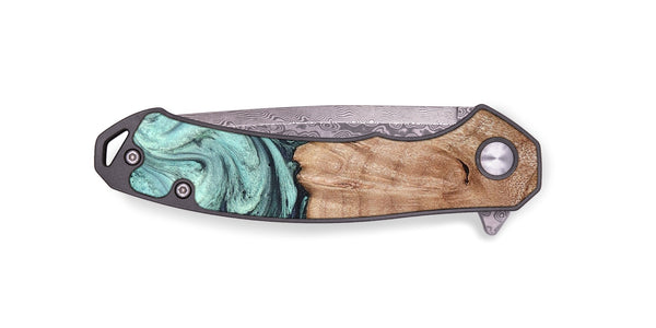 EDC Wood Pocket Knife - Ken (Green, 820139)