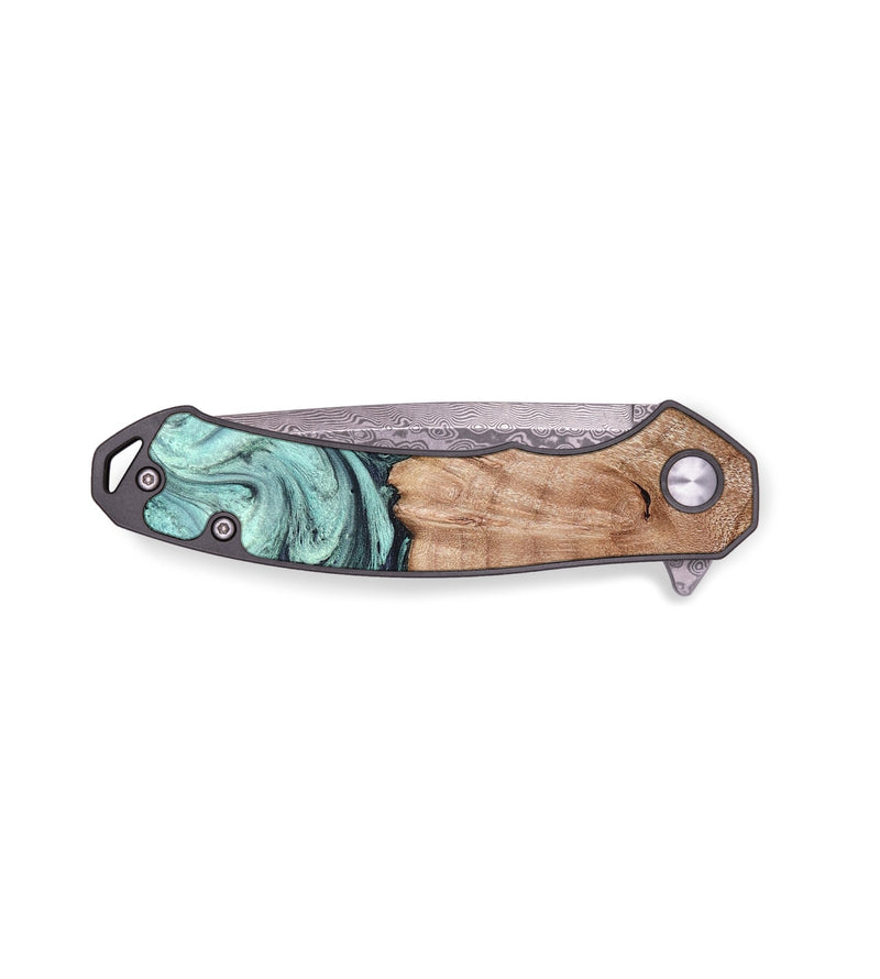 EDC Wood Pocket Knife - Ken (Green, 820139)