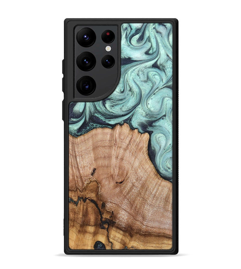 Galaxy S22 Ultra Wood Phone Case - Ken (Green, 820139)