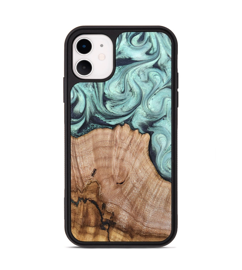 iPhone 11 Wood Phone Case - Ken (Green, 820139)