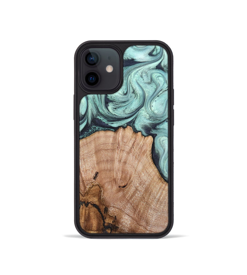 iPhone 12 mini Wood Phone Case - Ken (Green, 820139)